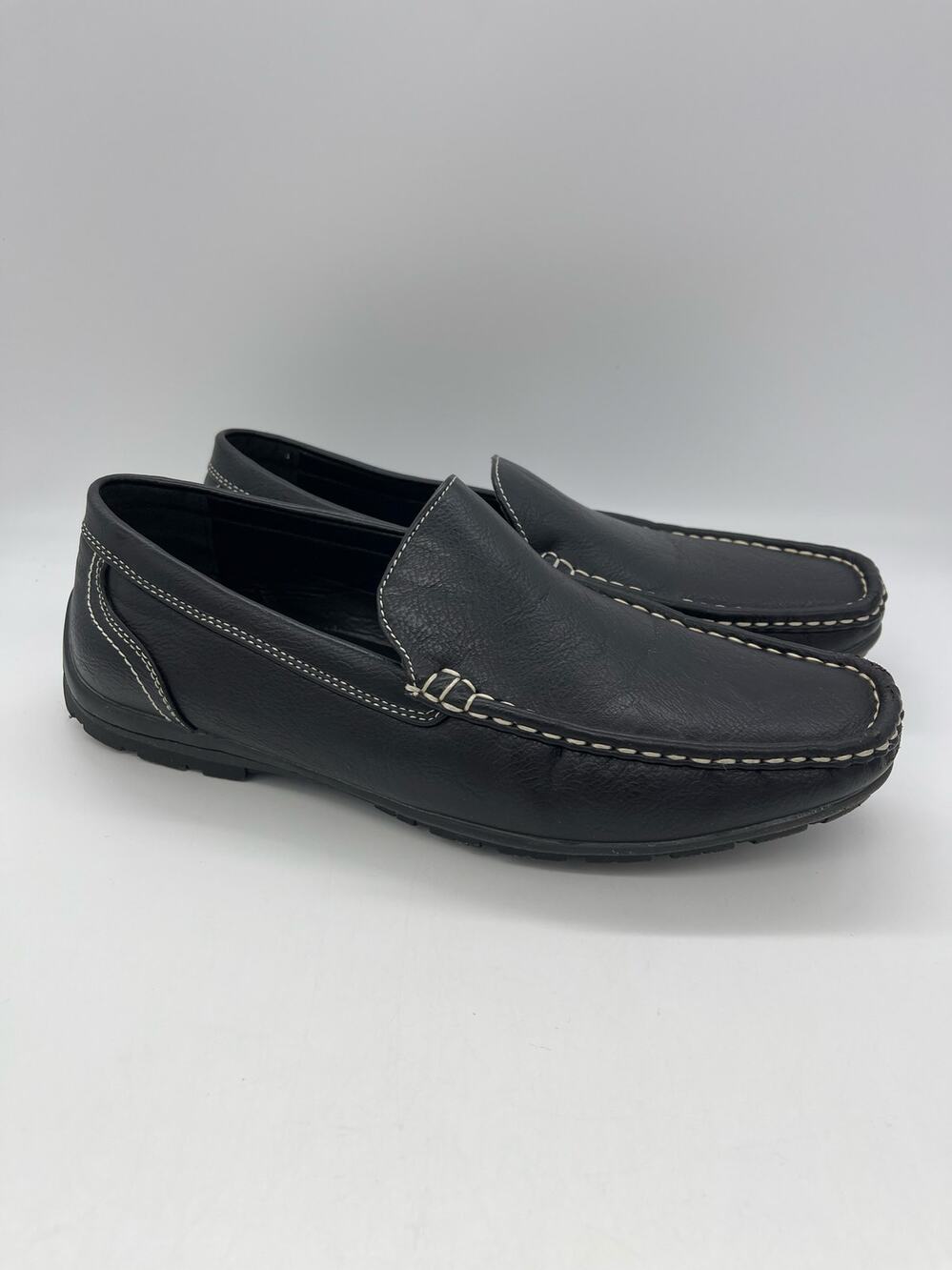David Stone Black Loafers Mens Size 8